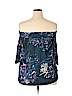 RACHEL Rachel Roy 100% Polyester Teal Short Sleeve Blouse Size 1X - photo 2