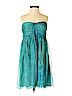Alice + Olivia 100% Silk Blue Cocktail Dress Size M - photo 1