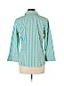 Lafayette 148 New York Blue Long Sleeve Button-Down Shirt Size 12 - photo 2