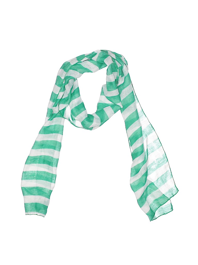 Unbranded 100% Polyester Stripes Green Scarf One size - photo 1