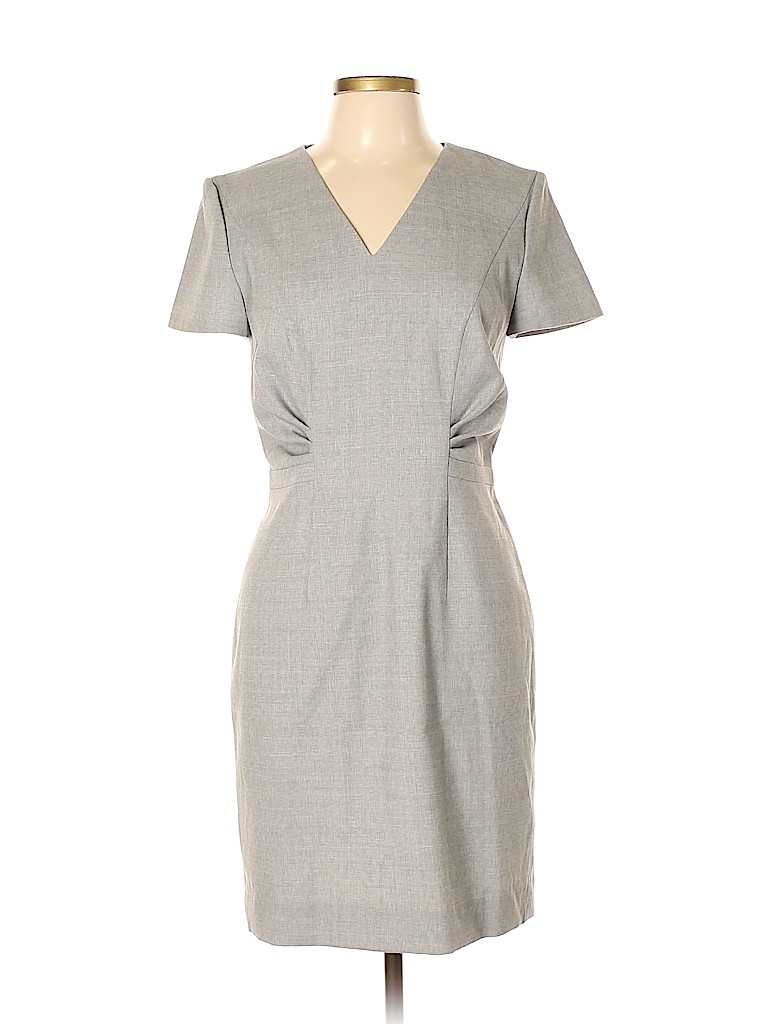 BOSS by HUGO BOSS Solid Gray Casual Dress Size 10 (UK) - 88% off | thredUP