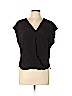 Ann Taylor LOFT 100% Viscose Black Short Sleeve Blouse Size M - photo 1