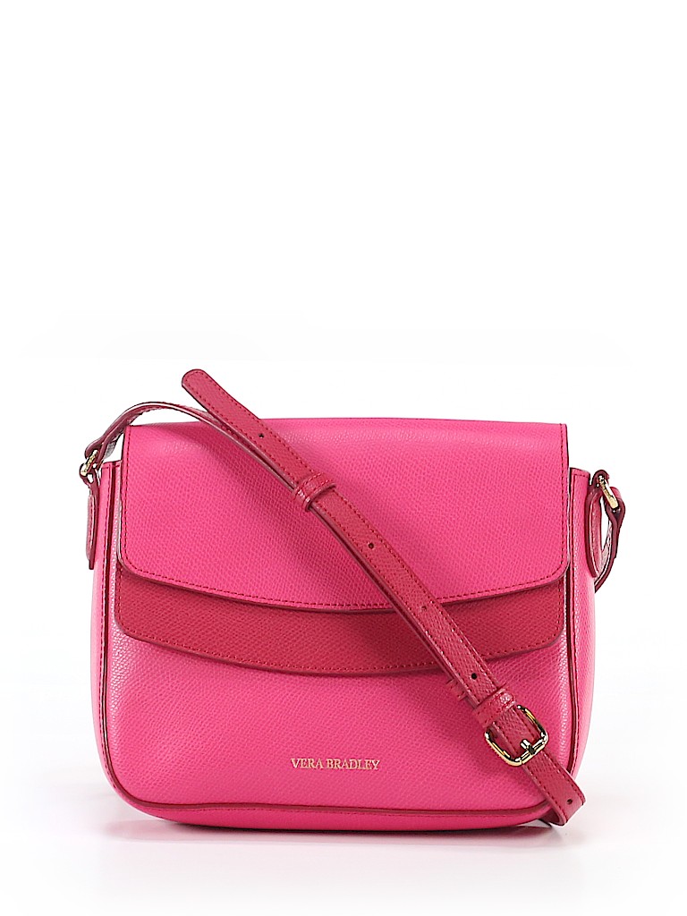 Vera Bradley Solid Pink Leather Crossbody Bag One Size - 66% off | thredUP