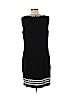 Talbots Solid White Black Casual Dress Size 10 - photo 2