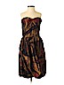 Emilio Pucci 100% Silk Brown Cocktail Dress Size 6 - photo 1