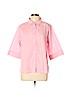 Assorted Brands Pink 3/4 Sleeve Button-Down Shirt Size L (petite) - photo 1