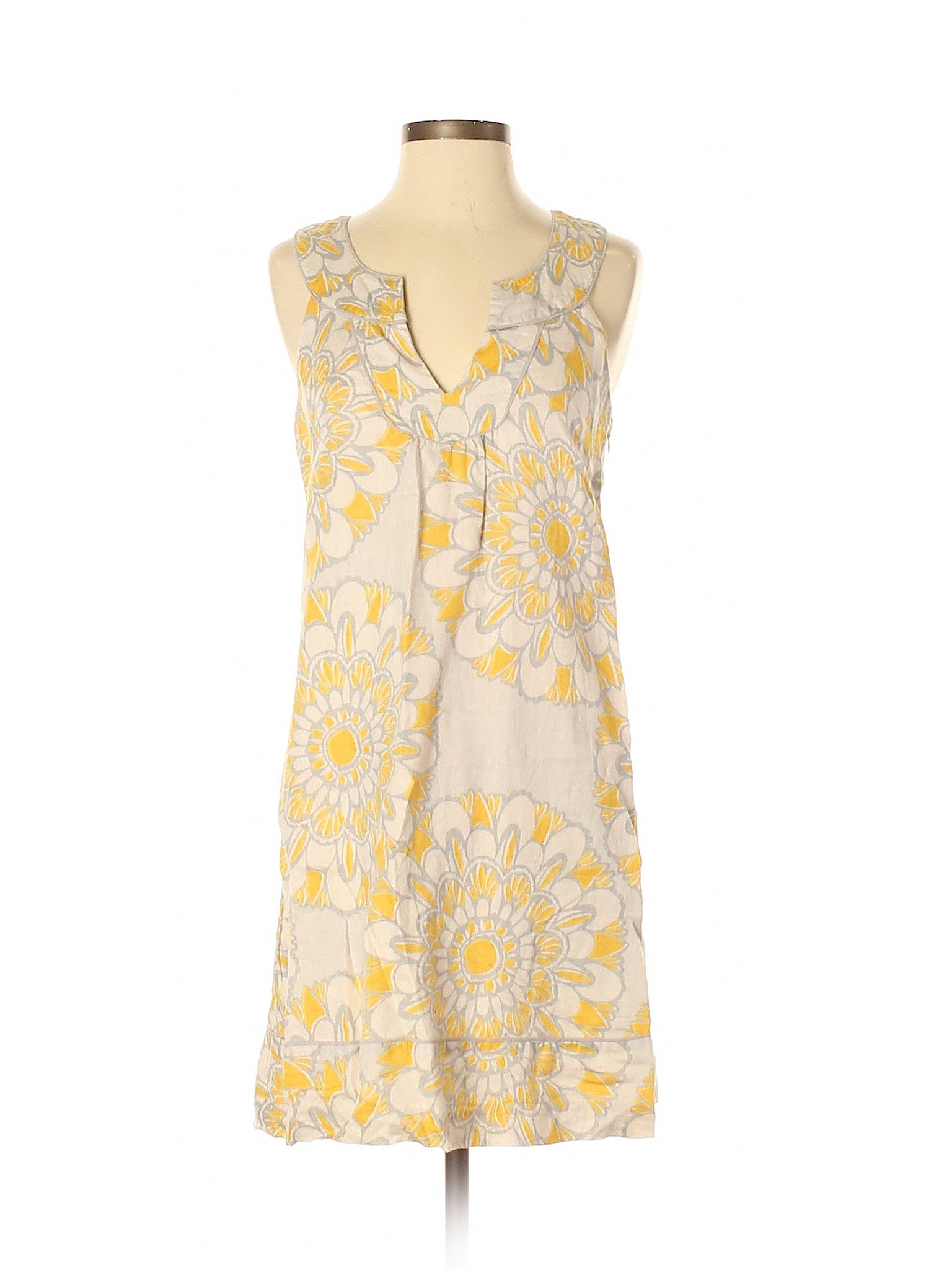 Ann Taylor Loft Women Yellow Casual Dress 2 | eBay