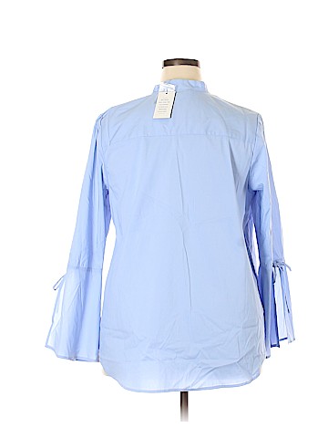 ELOQUII Long Sleeve Button-Down Shirt (view 2)