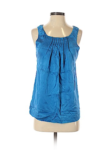 BCBGMAXAZRIA Sleeveless Silk Top (view 1)