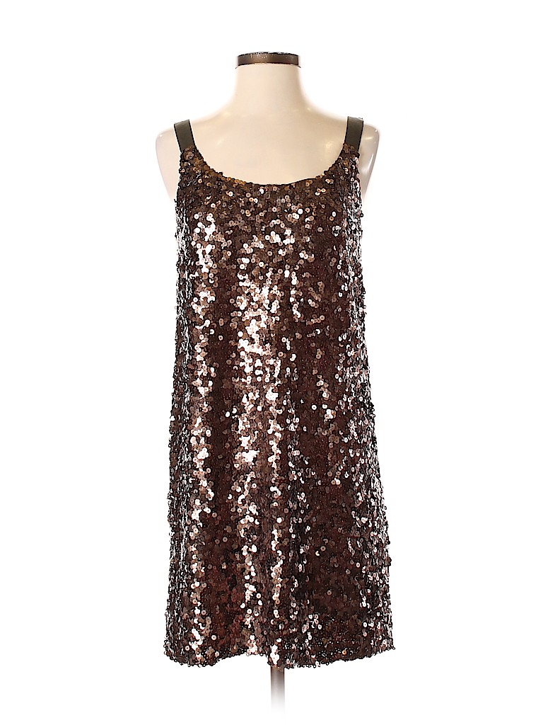 Theory 100% Silk Solid Brown Cocktail Dress Size 2 - 80% off | thredUP