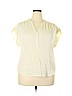 Swildens 100% Cotton Ivory Short Sleeve Blouse Size 3X - photo 1