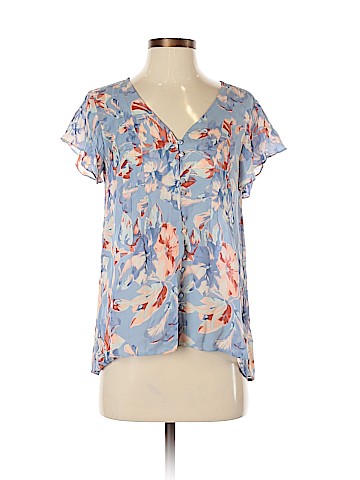 Joie Short Sleeve Silk Top (view 1)
