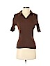 Dolce & Gabbana 100% Cotton Brown Short Sleeve Top Size EU (IT) 48 / US 12 - photo 1