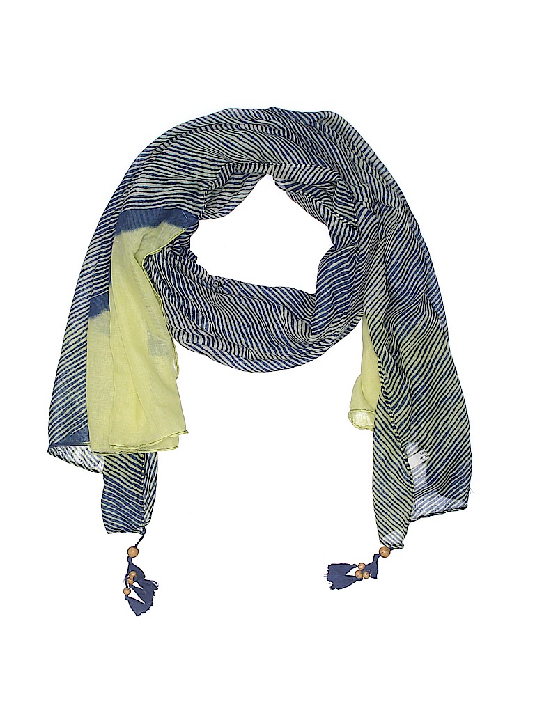 Unbranded 100% Viscose Stripes Green Scarf One size - photo 1