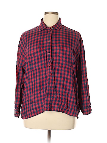 American Eagle Outfitters Long Sleeve Button-Down Shirt (view 1)