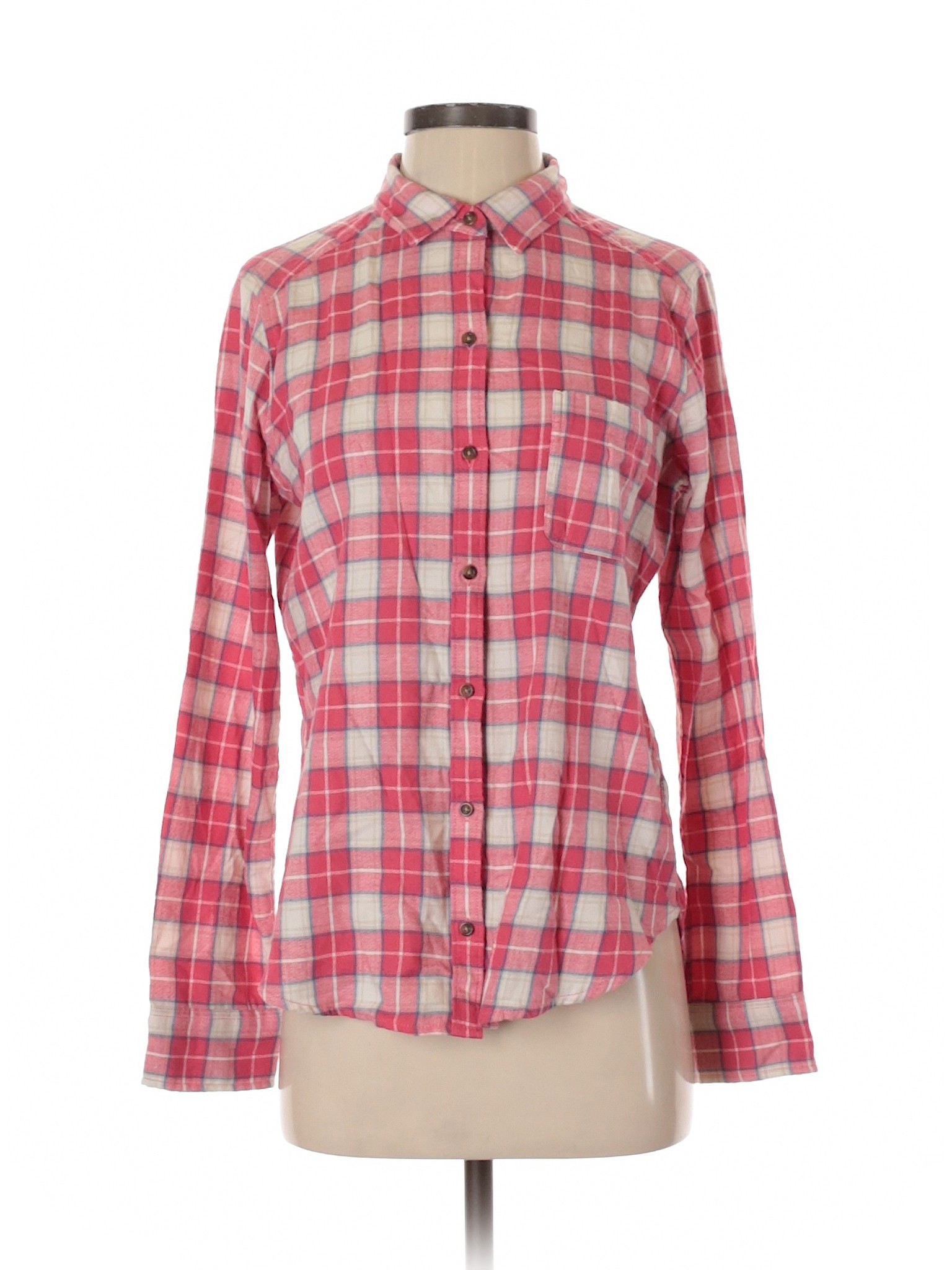 Hollister Women Pink Long Sleeve Button-Down Shirt S | eBay