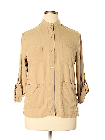 Lauren by Ralph Lauren Long Sleeve Silk Top (view 1)