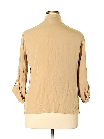 Lauren by Ralph Lauren Long Sleeve Silk Top (view 2)