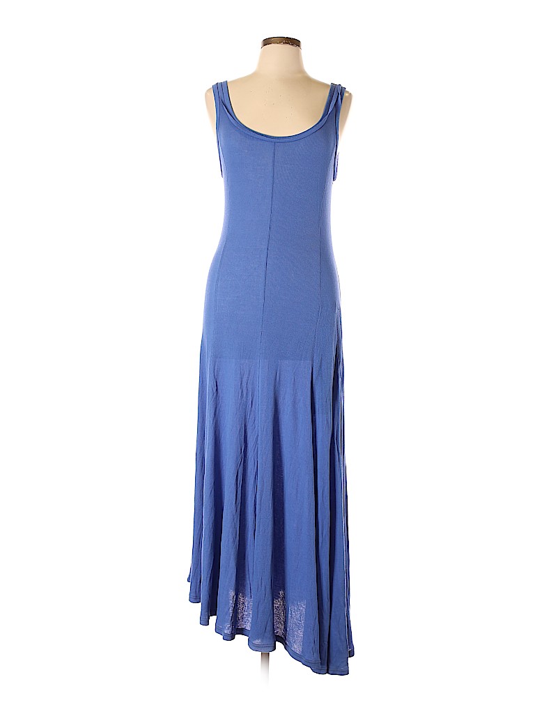 Creatures Of Comfort Solid Blue Casual Dress Size L 70 Off