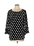 Max Studio 100% Polyester Black 3/4 Sleeve Blouse Size L - photo 1