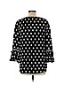 Max Studio 100% Polyester Black 3/4 Sleeve Blouse Size L - photo 2