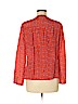 Nic + Zoe 100% Silk Red Long Sleeve Silk Top Size M (petite) - photo 2