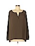Ann Taylor LOFT Brown Long Sleeve Blouse Size M - photo 1
