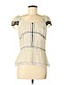 Proenza Schouler 100% Silk Ivory Short Sleeve Silk Top Size 6 - photo 1