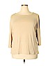 Lands' End 100% Cotton Tan 3/4 Sleeve T-Shirt Size 18 - 20 - photo 1