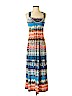 Nicole by Nicole Miller Aztec Or Tribal Print Multi Color Blue Casual Dress Size S - photo 1