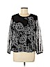 Alfani 100% Nylon Black Long Sleeve Top Size L (petite) - photo 1