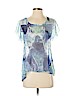 Style&Co 100% Polyester Blue Short Sleeve Blouse Size S (petite) - photo 1