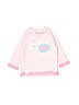 Earth Nymph Hearts Polka Dots Graphic Pink Rash Guard 3-6 MO / 6 MO - photo 1