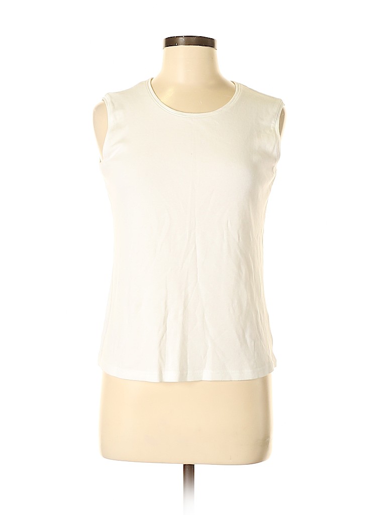 Croft & Barrow White Sleeveless T-Shirt Size M - photo 1