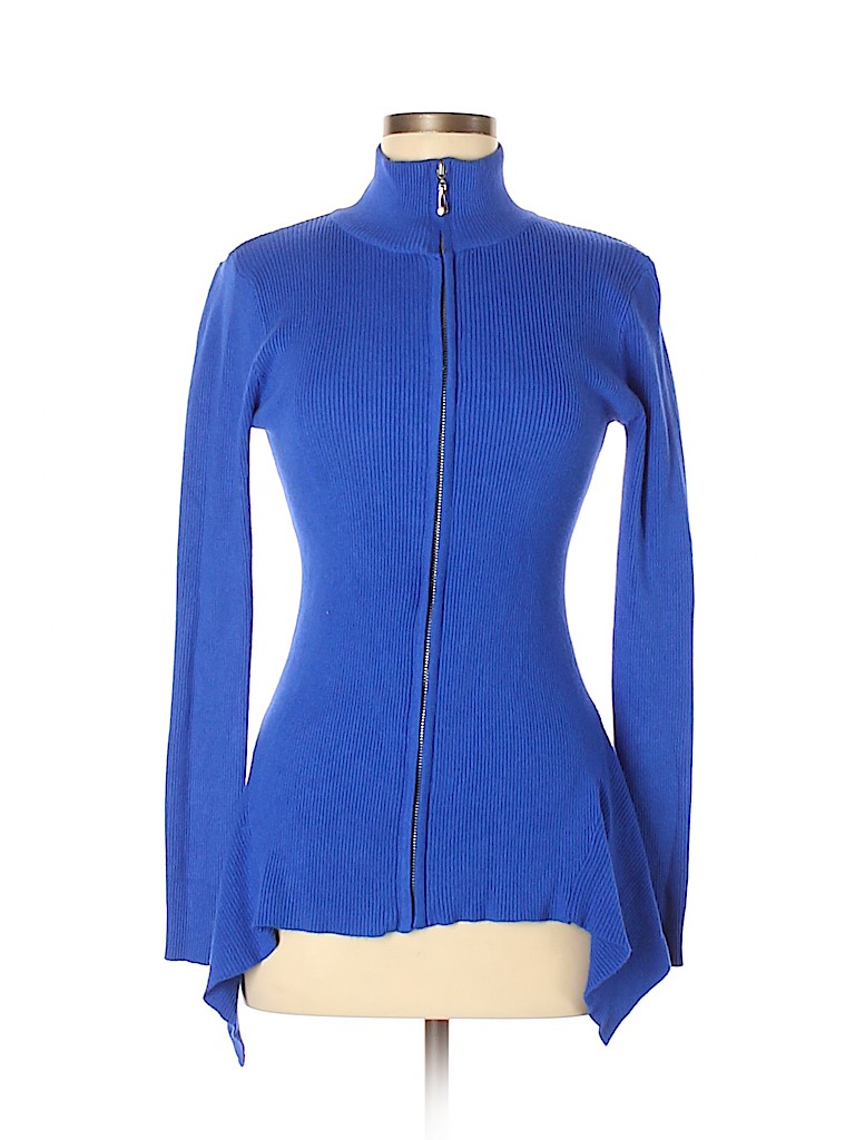 Sioni Solid Blue Cardigan Size M - 85% off | thredUP