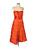 Christiane Celle 100% Silk Orange Cocktail Dress Size 10 - photo 1