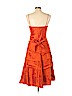 Christiane Celle 100% Silk Orange Cocktail Dress Size 10 - photo 2