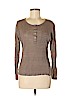 Vince. 100% Linen Gray Long Sleeve Henley Size S - photo 1
