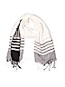 Vince Camuto 100% Viscose Stripes Gray Scarf One size - photo 1