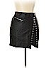 One Way 100% Polyester Black Faux Leather Skirt Size 10 - photo 1
