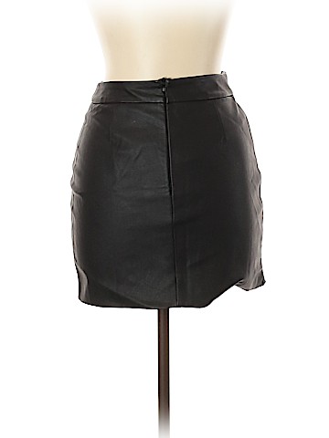 One Way Faux Leather Skirt (view 2)
