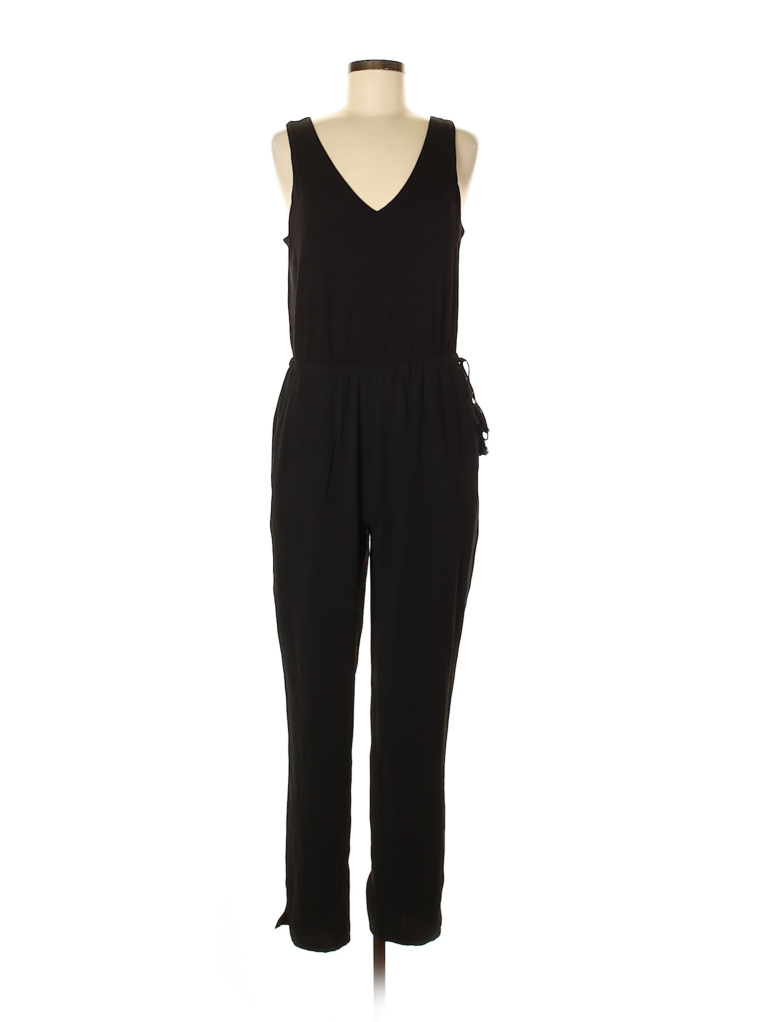 Ann Taylor LOFT Solid Black Jumpsuit Size 4 - 56% off | thredUP