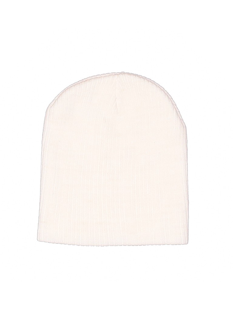 Unbranded 100% Acrylic Solid Ivory Beanie One size - photo 1