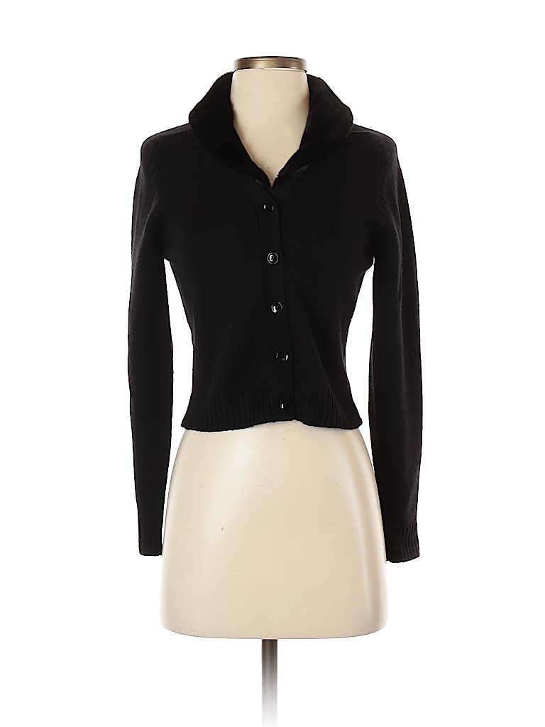 Jones New York 100% Merino Extra Fine Wool Black Wool Cardigan Size S (Petite) - photo 1