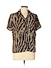 Kim Rogers 100% Polyester Brown Short Sleeve Blouse Size XL (petite) - photo 1