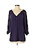 Shoshanna 100% Silk Purple 3/4 Sleeve Silk Top Size 0 - photo 1