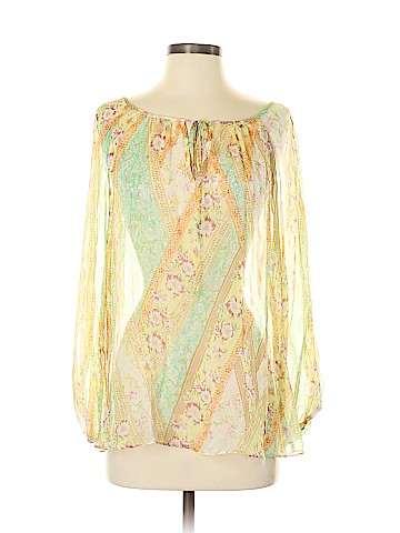 Drew Long Sleeve Silk Top (view 1)