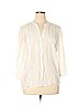 Chico's 100% Rayon White 3/4 Sleeve Blouse Size XL (3) - photo 1