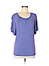 Kate Hill Purple Short Sleeve Top Size M (petite) - photo 1