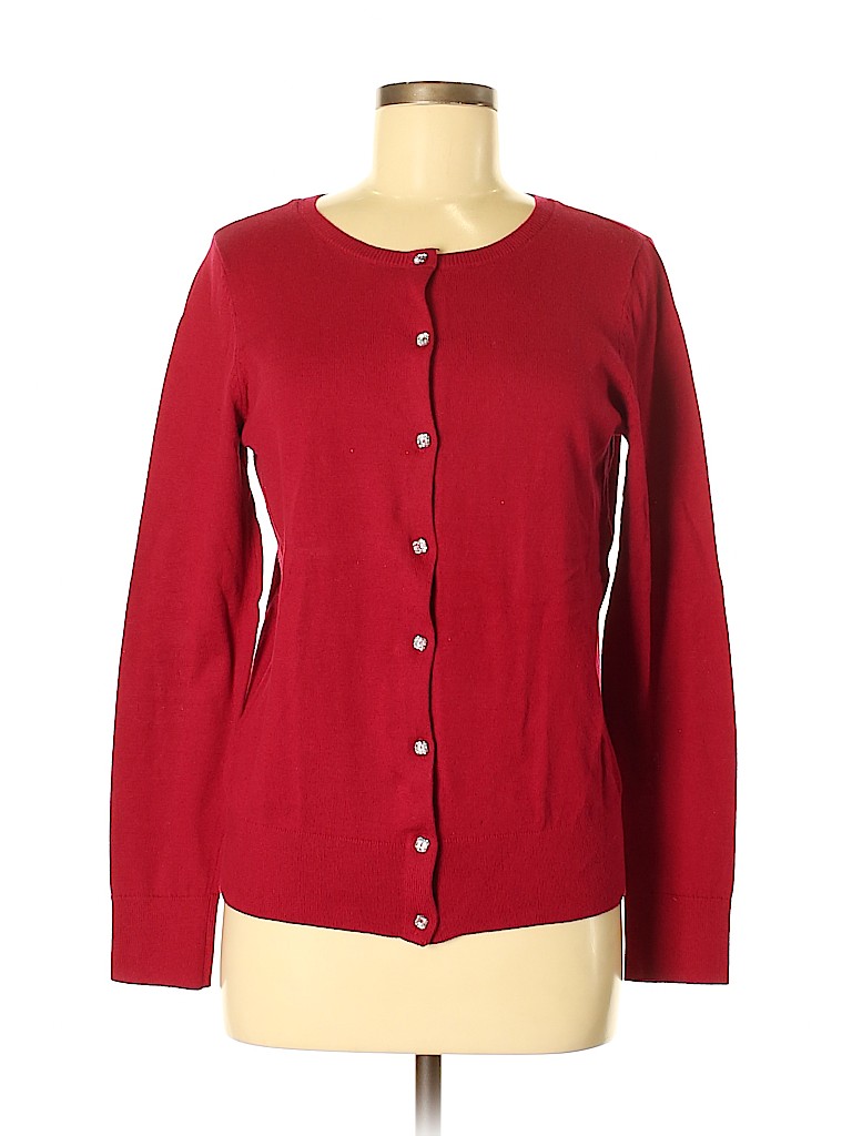 Ann Taylor LOFT Outlet 100% Cotton Solid Red Cardigan Size M - 82% off ...